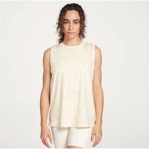 CALIA Women's Everyday Boyfriend Tank Top Size Large - New Animal‎ Frosted Lemon